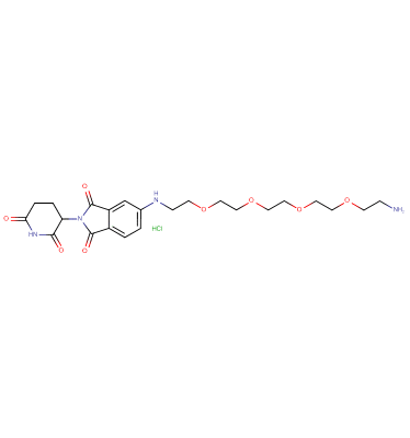 Pomalidomide-5'-PEG4-C2-amine HCl