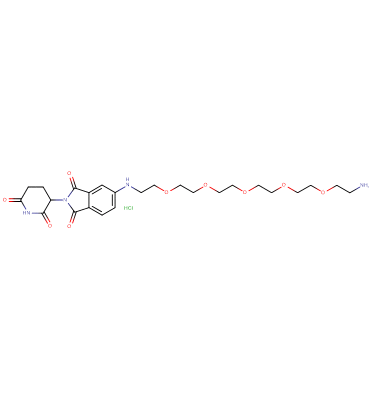 Pomalidomide-5'-PEG5-C2-amine HCl