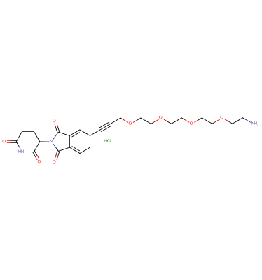 Thalidomide-5'-propargyl-PEG4-amine HCl