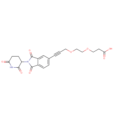 Thalidomide-5'-propargyl-PEG2-acid