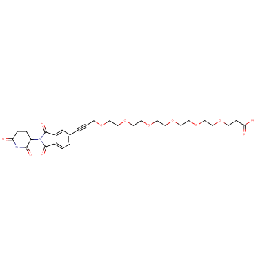 Thalidomide-5'-propargyl-PEG6-acid