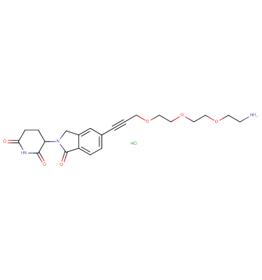 Phthalimidinoglutarimide-C5'-propargyl-O-PEG2-C2-amine HCl