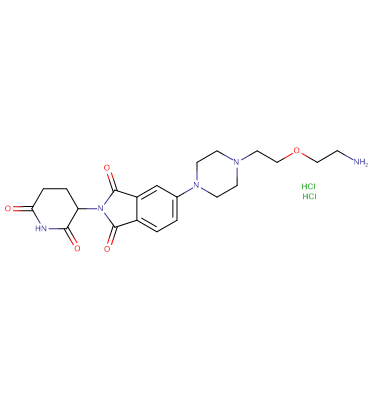 Thalidomide-5'-piperazine-PEG1-C2-amine HCl
