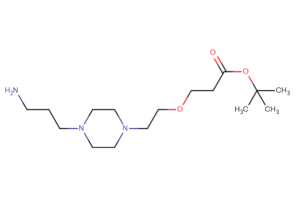 tert-butyl 3-{2-[4-(3-aminopropyl)piperazin-1-yl]ethoxy}propanoate