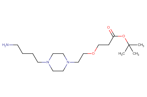tert-butyl 3-{2-[4-(4-aminobutyl)piperazin-1-yl]ethoxy}propanoate