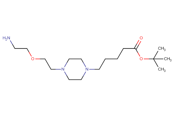 tert-butyl 5-{4-[2-(2-aminoethoxy)ethyl]piperazin-1-yl}pentanoate