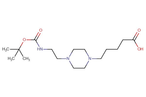 5-[4-(2-{[(tert-butoxy)carbonyl]amino}ethyl)piperazin-1-yl]pentanoic acid