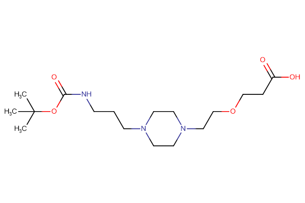 3-{2-[4-(3-{[(tert-butoxy)carbonyl]amino}propyl)piperazin-1-yl]ethoxy}propanoic acid