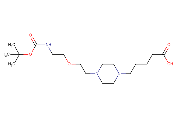 5-{4-[2-(2-{[(tert-butoxy)carbonyl]amino}ethoxy)ethyl]piperazin-1-yl}pentanoic acid