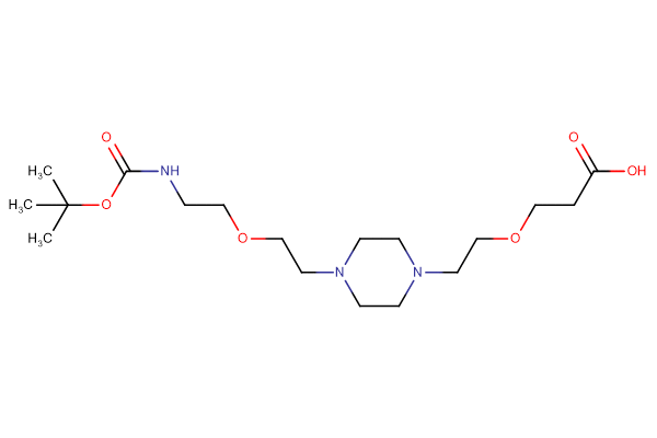 3-(2-{4-[2-(2-{[(tert-butoxy)carbonyl]amino}ethoxy)ethyl]piperazin-1-yl}ethoxy)propanoic acid