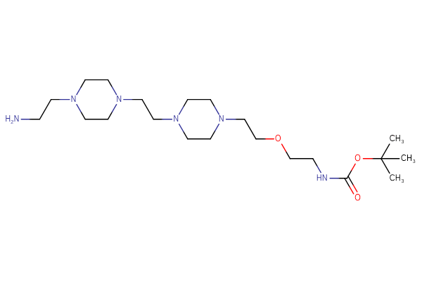 tert-butyl N-{2-[2-(4-{2-[4-(2-aminoethyl)piperazin-1-yl]ethyl}piperazin-1-yl)ethoxy]ethyl}carbamate