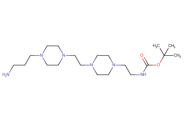 tert-butyl N-[2-(4-{2-[4-(3-aminopropyl)piperazin-1-yl]ethyl}piperazin-1-yl)ethyl]carbamate