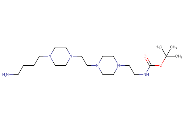tert-butyl N-[2-(4-{2-[4-(4-aminobutyl)piperazin-1-yl]ethyl}piperazin-1-yl)ethyl]carbamate