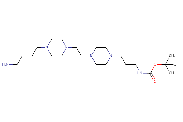 tert-butyl N-[3-(4-{2-[4-(4-aminobutyl)piperazin-1-yl]ethyl}piperazin-1-yl)propyl]carbamate