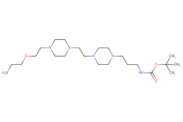 tert-butyl N-{3-[4-(2-{4-[2-(2-aminoethoxy)ethyl]piperazin-1-yl}ethyl)piperazin-1-yl]propyl}carbamate