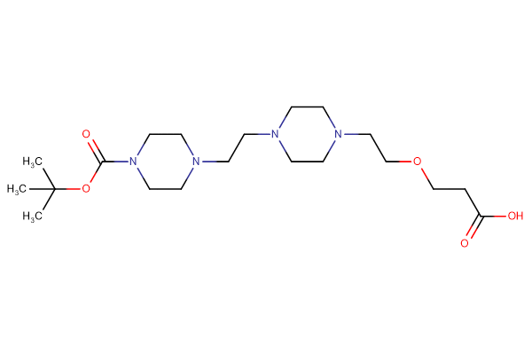 3-{2-[4-(2-{4-[(tert-butoxy)carbonyl]piperazin-1-yl}ethyl)piperazin-1-yl]ethoxy}propanoic acid