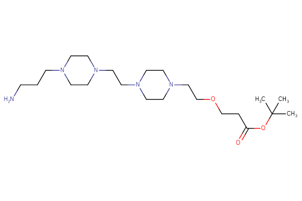 tert-butyl 3-[2-(4-{2-[4-(3-aminopropyl)piperazin-1-yl]ethyl}piperazin-1-yl)ethoxy]propanoate