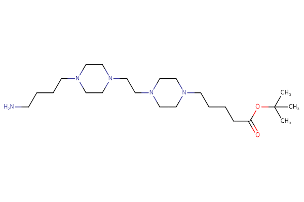 tert-butyl 5-(4-{2-[4-(4-aminobutyl)piperazin-1-yl]ethyl}piperazin-1-yl)pentanoate