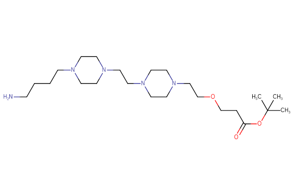 tert-butyl 3-[2-(4-{2-[4-(4-aminobutyl)piperazin-1-yl]ethyl}piperazin-1-yl)ethoxy]propanoate