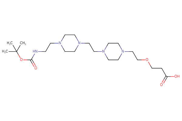 3-[2-(4-{2-[4-(2-{[(tert-butoxy)carbonyl]amino}ethyl)piperazin-1-yl]ethyl}piperazin-1-yl)ethoxy]propanoic acid