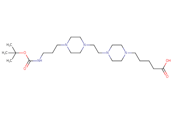 5-(4-{2-[4-(3-{[(tert-butoxy)carbonyl]amino}propyl)piperazin-1-yl]ethyl}piperazin-1-yl)pentanoic acid