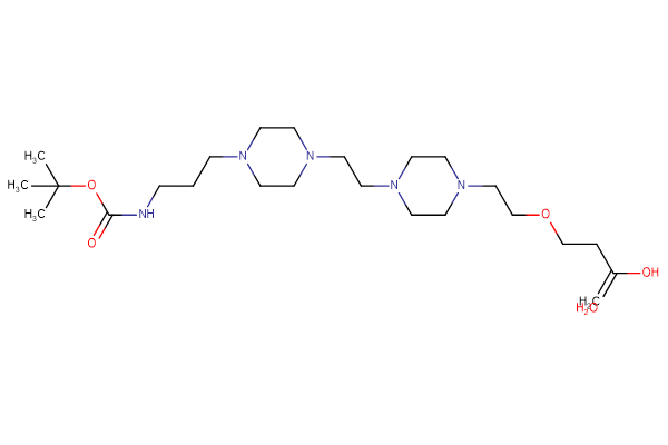 tert-butyl N-(3-{4-[2-(4-{2-[(3-hydroxybut-3-en-1-yl)oxy]ethyl}piperazin-1-yl)ethyl]piperazin-1-yl}propyl)carbamate hydrate