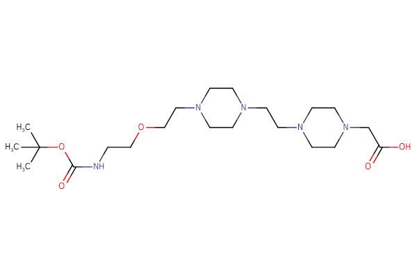 2-[4-(2-{4-[2-(2-{[(tert-butoxy)carbonyl]amino}ethoxy)ethyl]piperazin-1-yl}ethyl)piperazin-1-yl]acetic acid
