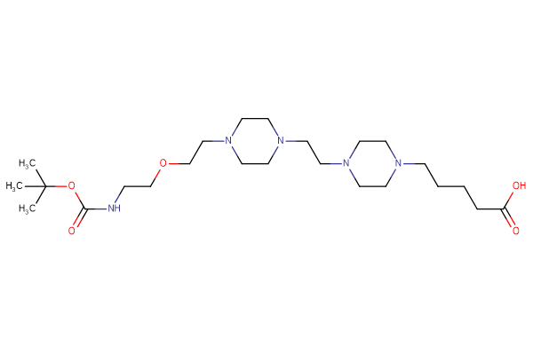 5-[4-(2-{4-[2-(2-{[(tert-butoxy)carbonyl]amino}ethoxy)ethyl]piperazin-1-yl}ethyl)piperazin-1-yl]pentanoic acid