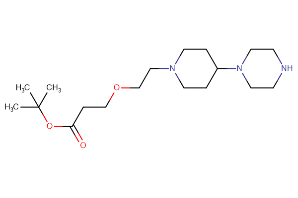 tert-butyl 3-{2-[4-(piperazin-1-yl)piperidin-1-yl]ethoxy}propanoate