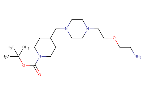 tert-butyl 4-({4-[2-(2-aminoethoxy)ethyl]piperazin-1-yl}methyl)piperidine-1-carboxylate