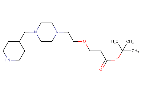 tert-butyl 3-(2-{4-[(piperidin-4-yl)methyl]piperazin-1-yl}ethoxy)propanoate