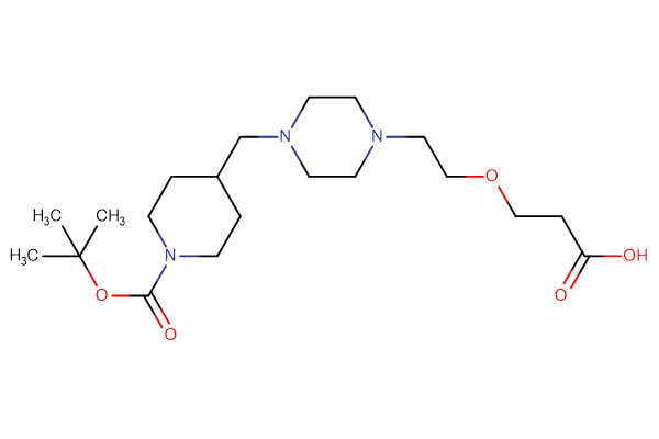 3-{2-[4-({1-[(tert-butoxy)carbonyl]piperidin-4-yl}methyl)piperazin-1-yl]ethoxy}propanoic acid