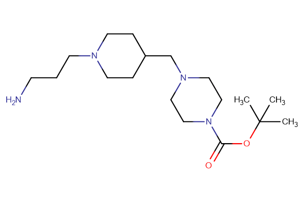 tert-butyl 4-{[1-(3-aminopropyl)piperidin-4-yl]methyl}piperazine-1-carboxylate