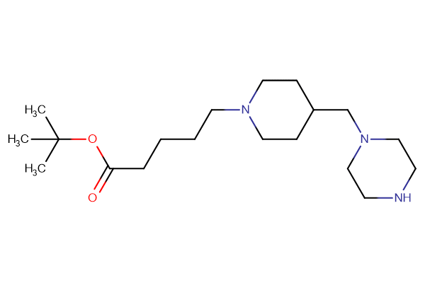 tert-butyl 5-{4-[(piperazin-1-yl)methyl]piperidin-1-yl}pentanoate