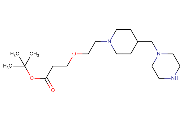 tert-butyl 3-(2-{4-[(piperazin-1-yl)methyl]piperidin-1-yl}ethoxy)propanoate