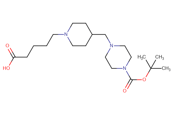 5-[4-({4-[(tert-butoxy)carbonyl]piperazin-1-yl}methyl)piperidin-1-yl]pentanoic acid